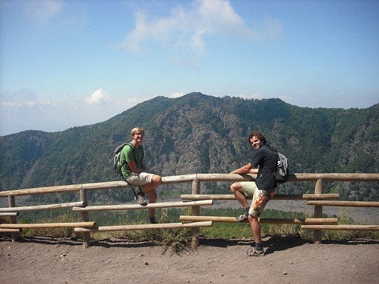 eventjes uitblazen na bezoek Vesuvius