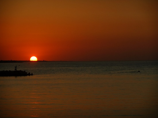 zonsondergang in Bari