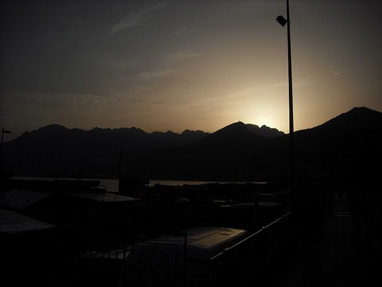 zonsondergang in Salerno