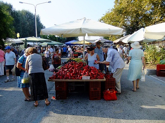 gaan winkelen op de markt