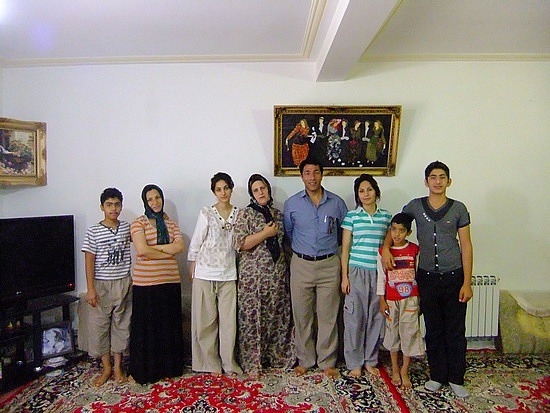 lunch bij vriendelijke familie in Mahabad 