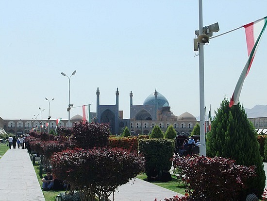 Uitzicht vanop het centrale plein in Esfahan
